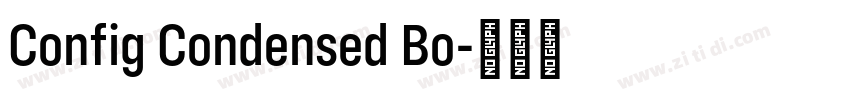 Config Condensed Bo字体转换